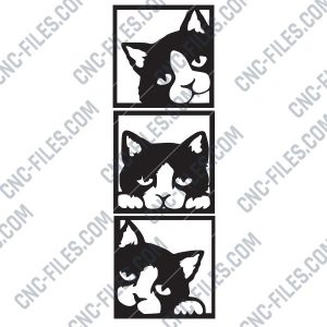 Wall Decor Cats Design file - EPS AI SVG DXF CDR REF00138