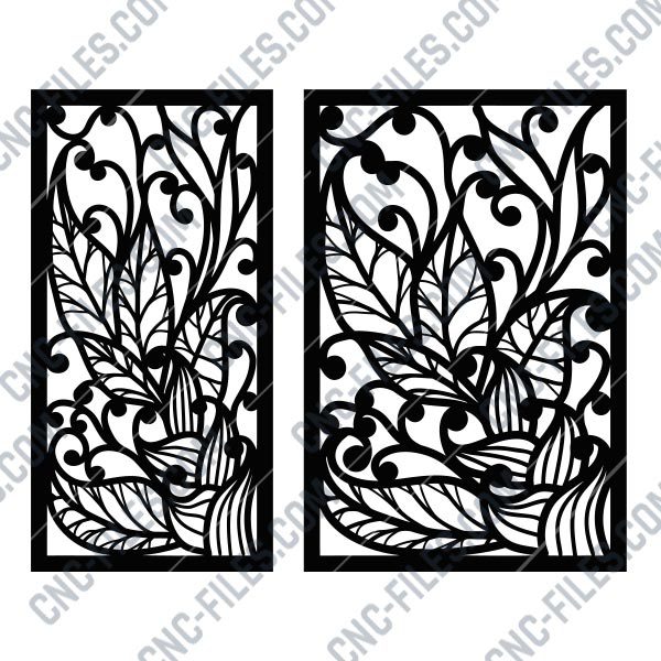 DXF CDR file for CNC VECTOR Laser CUT Plasma or Water Jet ROUTER DOOR0021 