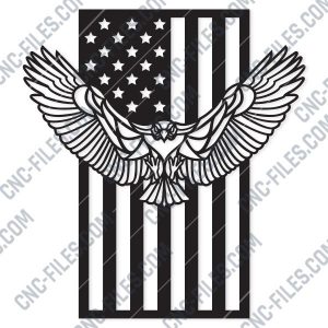 American Eagle Flag Design files - EPS AI SVG DXF CDR