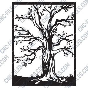 Tree love design files - EPS AI SVG DXF CDR