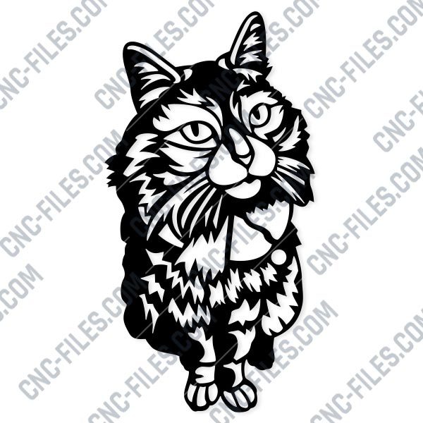 Panno cat Design file - EPS AI SVG DXF CDR