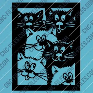 Lovely cats Design file - SVG DXF EPS AI CDR