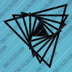 Triangle clock Design files - DXF SVG CDR EPS AI