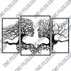 Wall art Vectors - Abstract Kiss Tree - SVG DXF EPS AI CDR