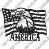 American Flag Eagle Design files - DXF SVG EPS AI CDR