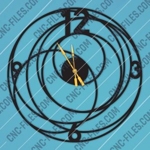 Big Bang Wall Clock Design file - DXF SVG EPS AI CDR