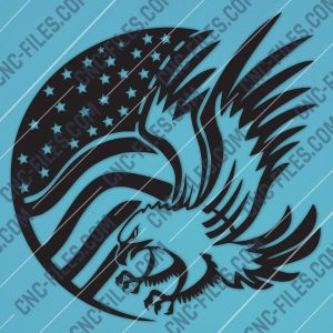 American Eagle Flag Design files - DXF SVG EPS AI CDR