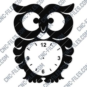 Owl Wall Clock Design file - DXF SVG EPS AI CDR