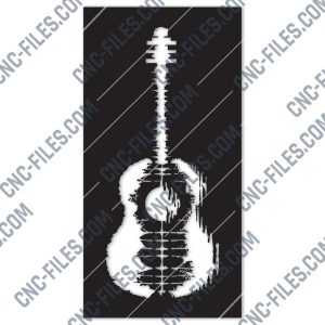 Guitar Art Vector design files - DXF SVG EPS AI CDR
