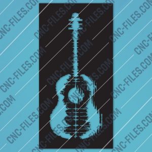 Guitar Art Vector design files - DXF SVG EPS AI CDR