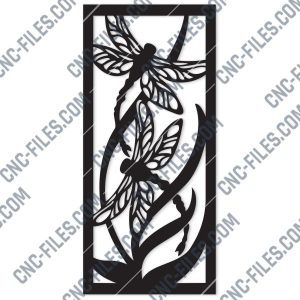 Dragonfly Wall Art Design files - DXF SVG EPS AI CDR