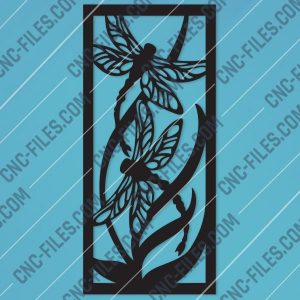 Dragonfly Wall Art Design files - DXF SVG EPS AI CDR