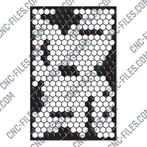 Honeycomb Pattern Design files - DXF SVG EPS AI CDR