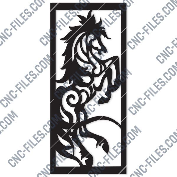 Horse Wall Art Design files - DXF SVG EPS AI CDR
