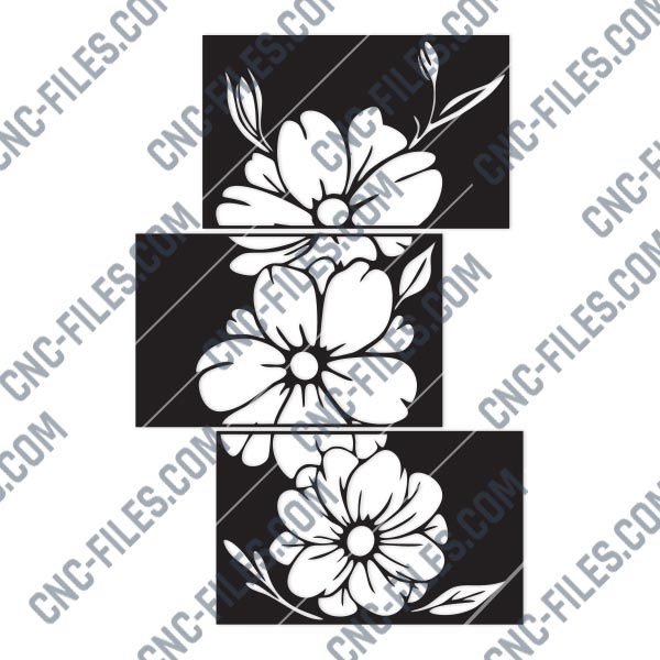 Hibiscus Flowers Cut Design files – DXF SVG EPS AI CDR