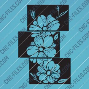 Hibiscus Flowers Cut Design files – DXF SVG EPS AI CDR