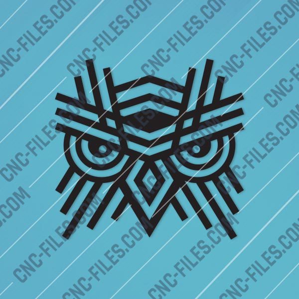 OWL Geometric Wall Art Design files - DXF SVG EPS AI CDR