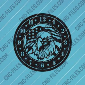 American Eagle Wall Clock Design files - DXF SVG EPS AI CDR