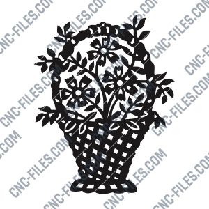 Bouquet of flowers Vector Design files - DXF SVG EPS AI CDR