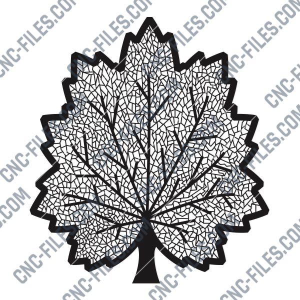 Maple leaf design files - DXF SVG EPS AI CDR