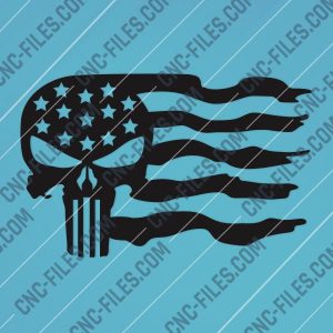 Patriotic USA Flag American Vector Design files - DXF SVG EPS AI CDR