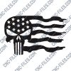 Patriotic USA Flag American Vector Design files - DXF SVG EPS AI CDR
