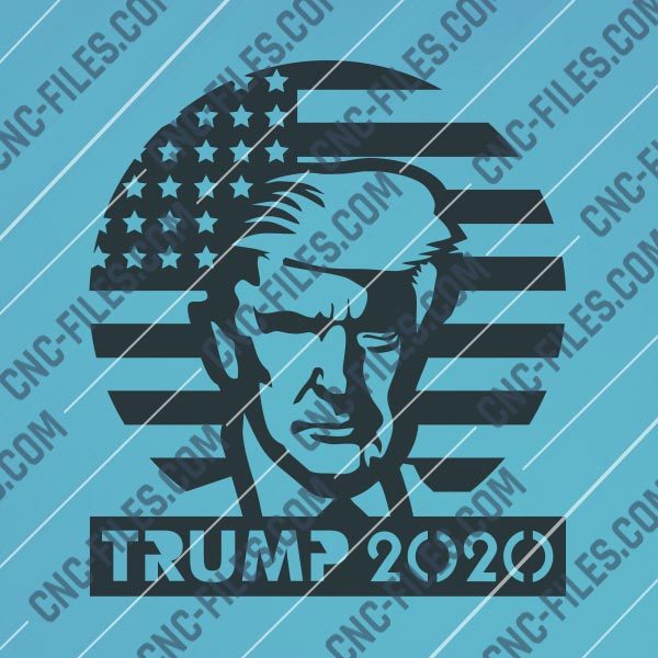 Donald Trump 2020, Keep America Great - DXF SVG EPS AI CDR