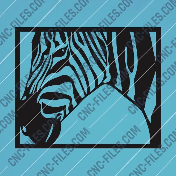 Zebra Wall Decoration vector design files - DXF SVG EPS AI CDR