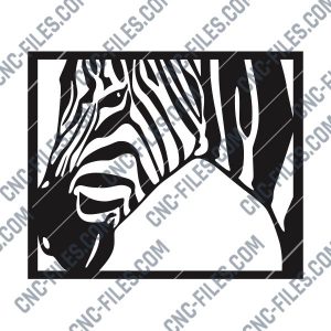 Zebra Wall Decoration vector design files - DXF SVG EPS AI CDR