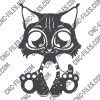 Cute cat design files – DXF SVG EPS AI CDR