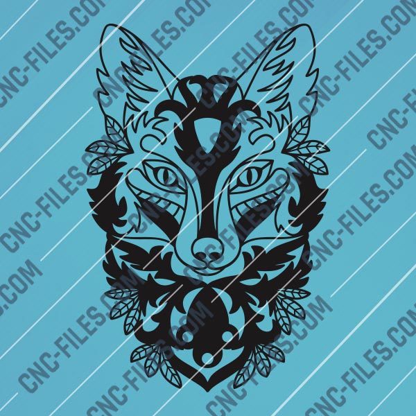 Ornament fox design files - DXF SVG EPS AI CDR