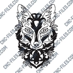 Ornament fox design files - DXF SVG EPS AI CDR