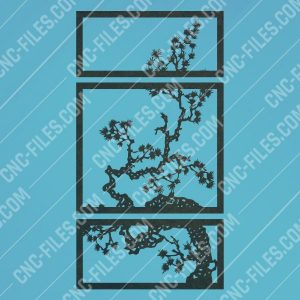 Tree wall decor design files - DXF SVG CDR EPS AI - P252