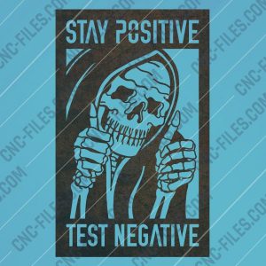 Test negative stay positive vector design files - DXF SVG EPS AI CDR