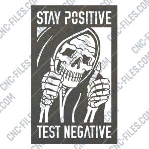 Test negative stay positive vector design files - DXF SVG EPS AI CDR