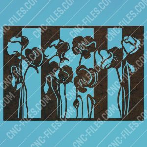 Flower wall decor design files - DXF SVG CDR EPS AI - P253