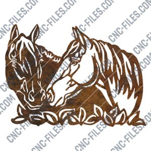 Horses wall art design files – DXF SVG EPS AI CDR