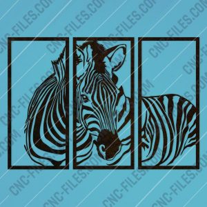 Zebra wall decoration design files - DXF SVG EPS AI CDR