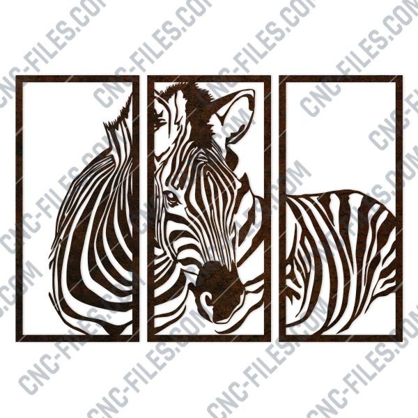 Zebra wall decoration design files - DXF SVG EPS AI CDR