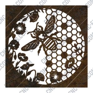 Honeycomb wall decor design files - DXF SVG EPS AI CDR