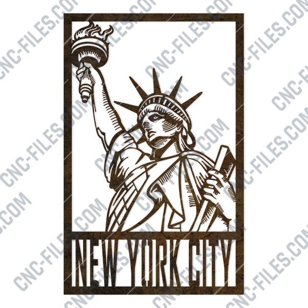 New york city vector design files - DXF SVG EPS AI CDR