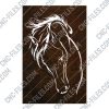 Horse face vector design files - DXF SVG EPS AI CDR