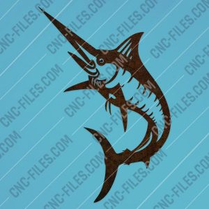Blue marlin fish - DXF SVG EPS AI CDR