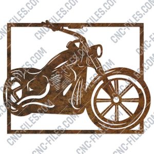 Harley davidson bike vector design files - DXF SVG EPS AI CDR