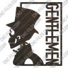 Gentlemen skull vector design files - DXF SVG EPS AI CDR