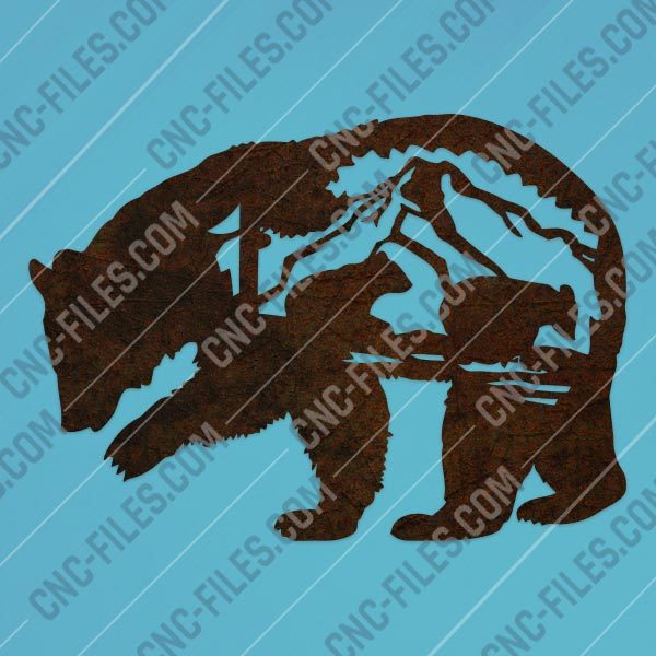 Mother bear design files - DXF SVG EPS AI CDR