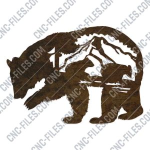 Mother bear design files - DXF SVG EPS AI CDR