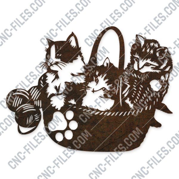 Cats vector design files - SVG DXF EPS AI CDR