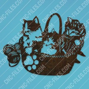 Cats vector design files - SVG DXF EPS AI CDR