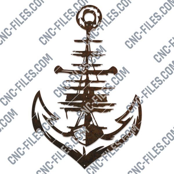 Anchor vector design files - SVG DXF EPS AI CDR